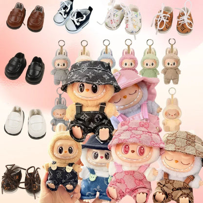 Anime Labubu Doll Clothes Fashion Overalls Labubu Idol V1 V2 Dolls Clothing Accessories 15/17Cm Plush Doll Universal in Stock