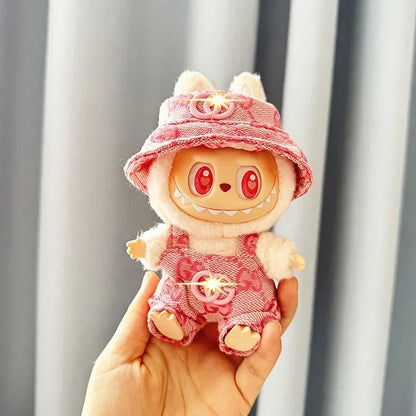 Anime Labubu Doll Clothes Fashion Overalls Labubu Idol V1 V2 Dolls Clothing Accessories 15/17Cm Plush Doll Universal in Stock
