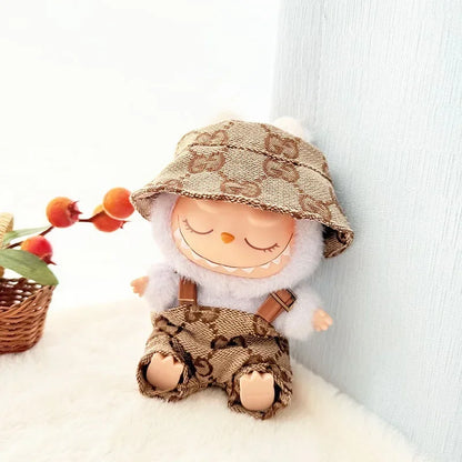Anime Labubu Doll Clothes Fashion Overalls Labubu Idol V1 V2 Dolls Clothing Accessories 15/17Cm Plush Doll Universal in Stock